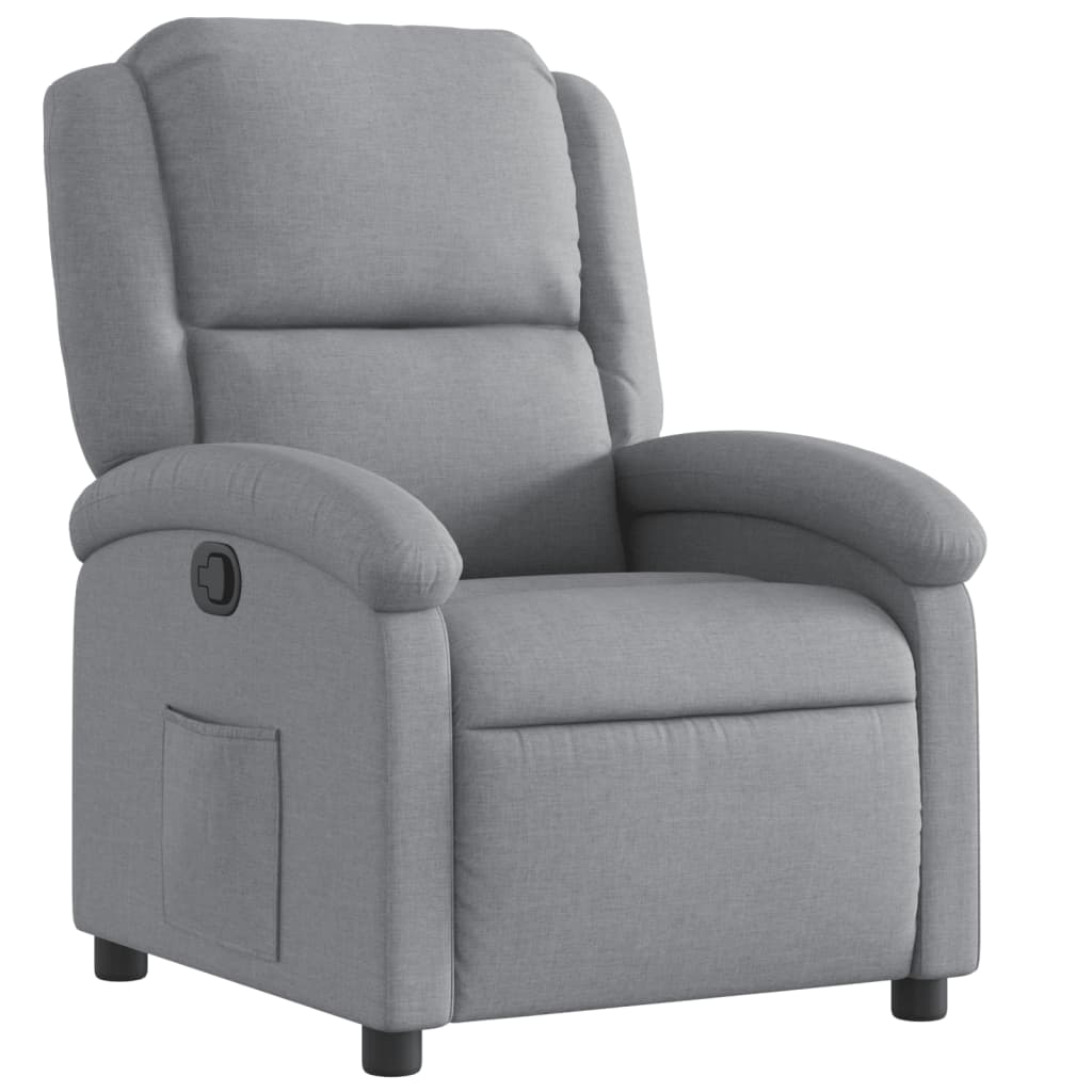 Fauteuil verstelbaar stof lichtgrijs is nu te koop bij PeponiXL, paradijselijk wonen!