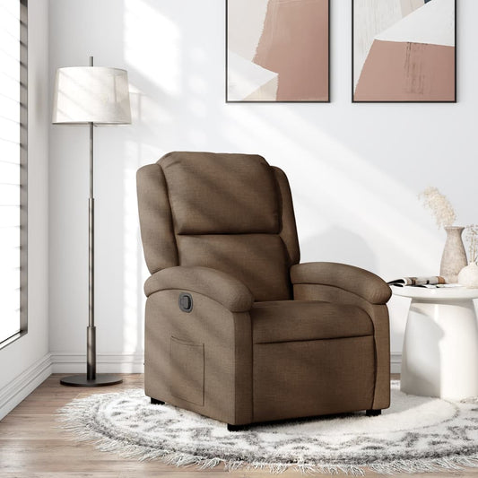 Fauteuil verstelbaar stof bruin is nu te koop bij PeponiXL, paradijselijk wonen!