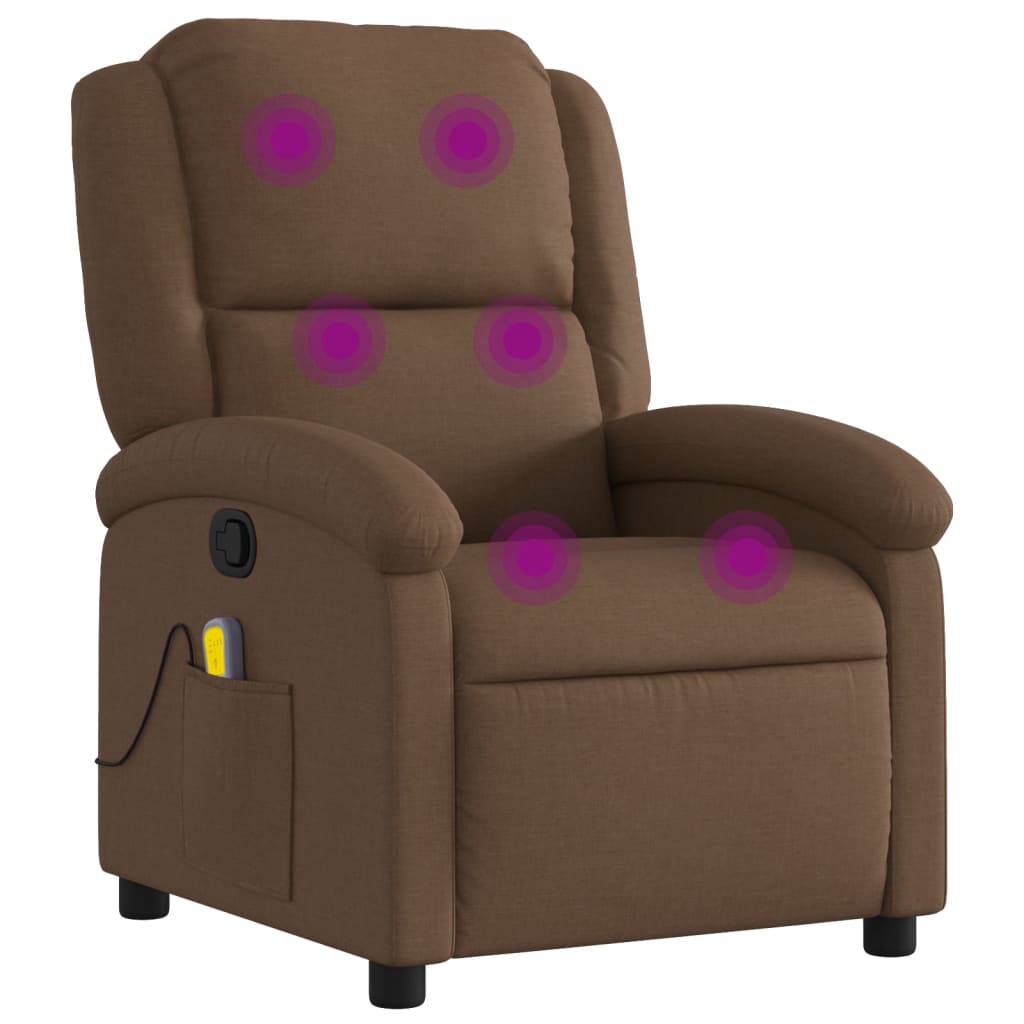 Massagestoel verstelbaar stof bruin is nu te koop bij PeponiXL, paradijselijk wonen!