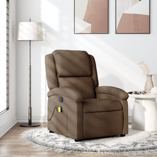 Massagestoel verstelbaar stof bruin is nu te koop bij PeponiXL, paradijselijk wonen!