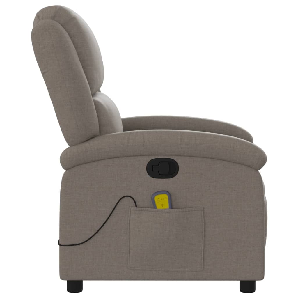 Massagestoel verstelbaar stof taupe is nu te koop bij PeponiXL, paradijselijk wonen!