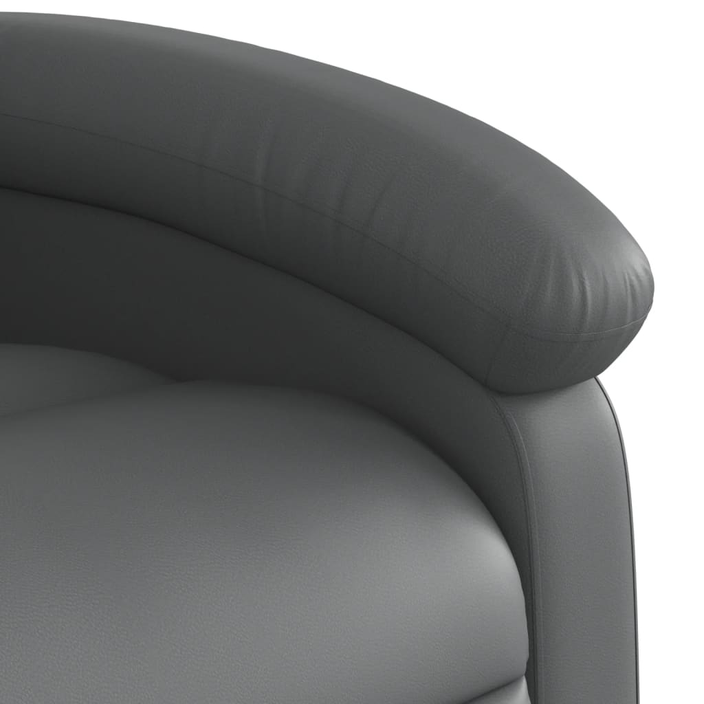 Fauteuil verstelbaar kunstleer grijs is nu te koop bij PeponiXL, paradijselijk wonen!