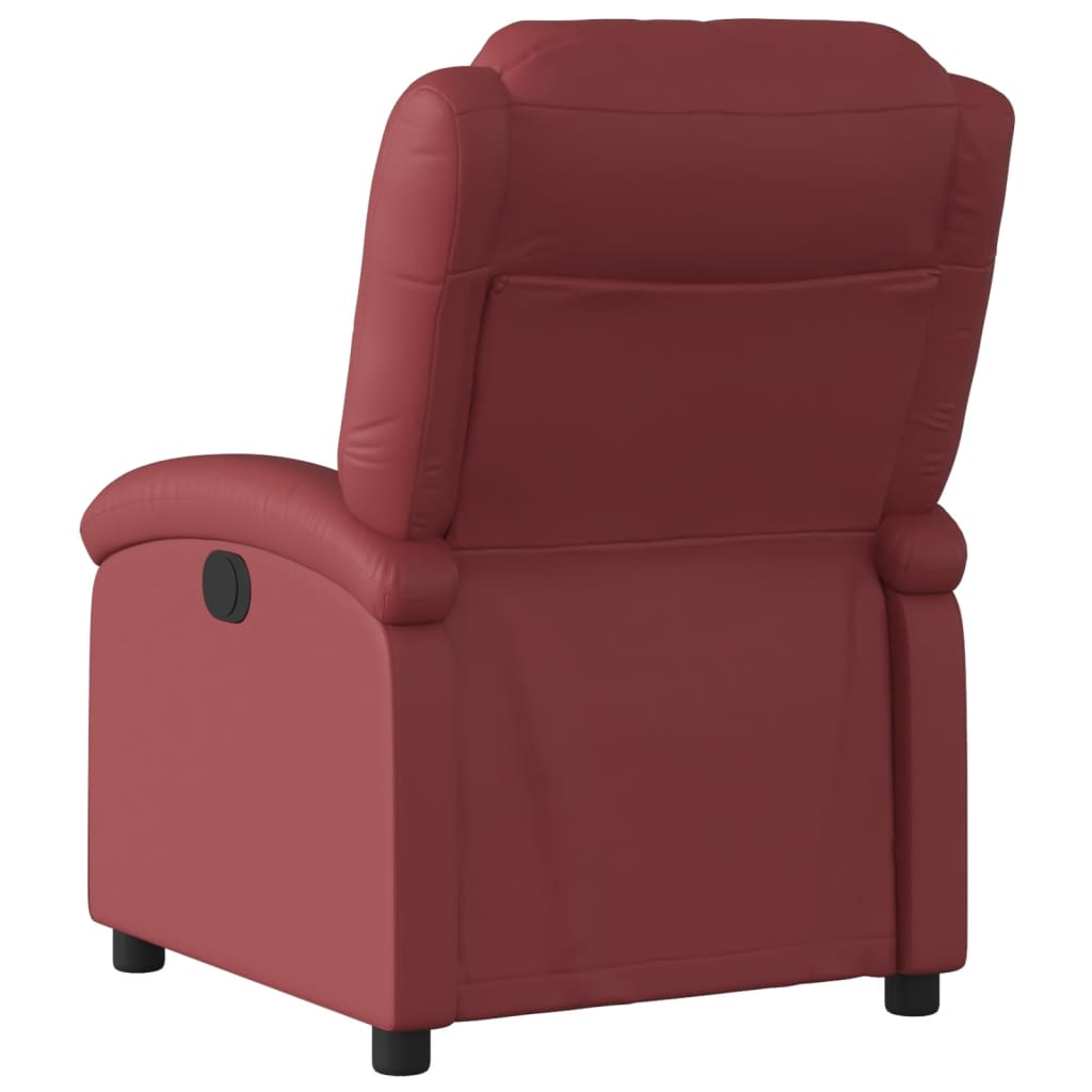 Fauteuil verstelbaar kunstleer wijnrood is nu te koop bij PeponiXL, paradijselijk wonen!