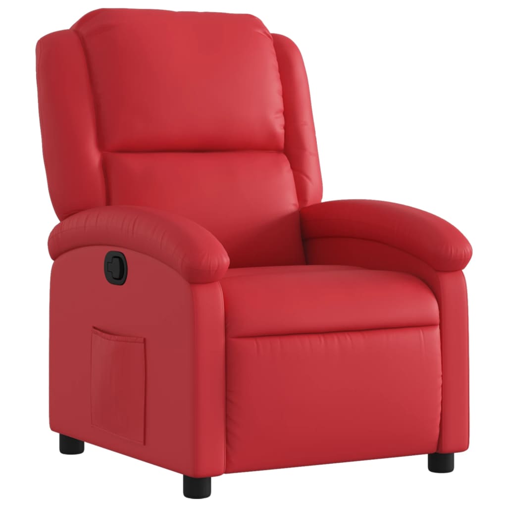 Fauteuil verstelbaar kunstleer rood is nu te koop bij PeponiXL, paradijselijk wonen!