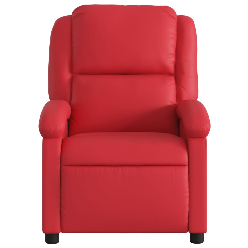 Fauteuil verstelbaar kunstleer rood is nu te koop bij PeponiXL, paradijselijk wonen!