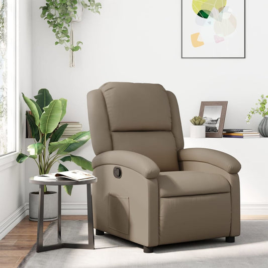 Fauteuil verstelbaar kunstleer cappuccinokleurig is nu te koop bij PeponiXL, paradijselijk wonen!