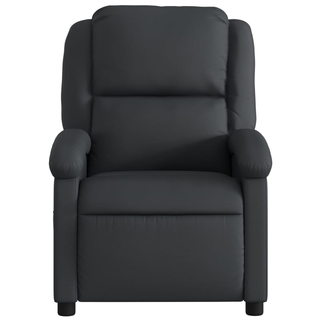 Fauteuil echt leer zwart is nu te koop bij PeponiXL, paradijselijk wonen!