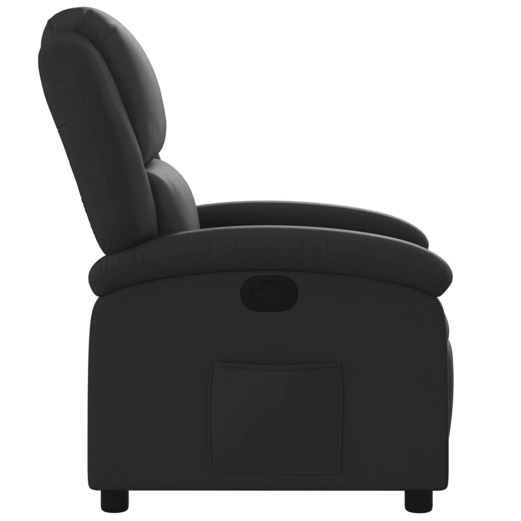 Fauteuil echt leer zwart is nu te koop bij PeponiXL, paradijselijk wonen!