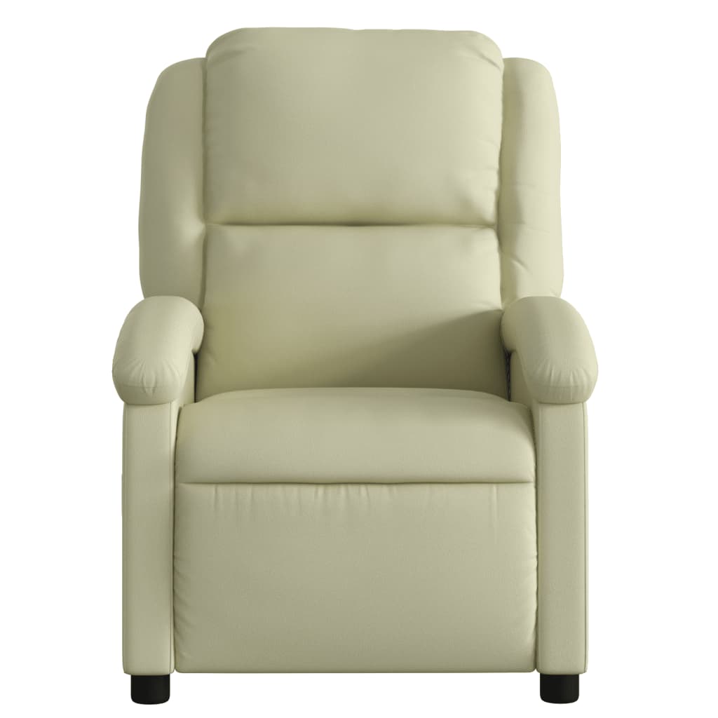 Fauteuil echt leer crèmekleurig is nu te koop bij PeponiXL, paradijselijk wonen!