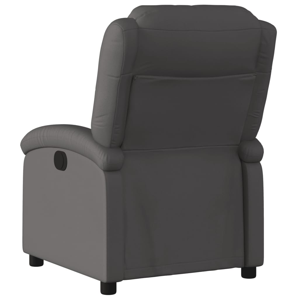 Fauteuil echt leer grijs is nu te koop bij PeponiXL, paradijselijk wonen!