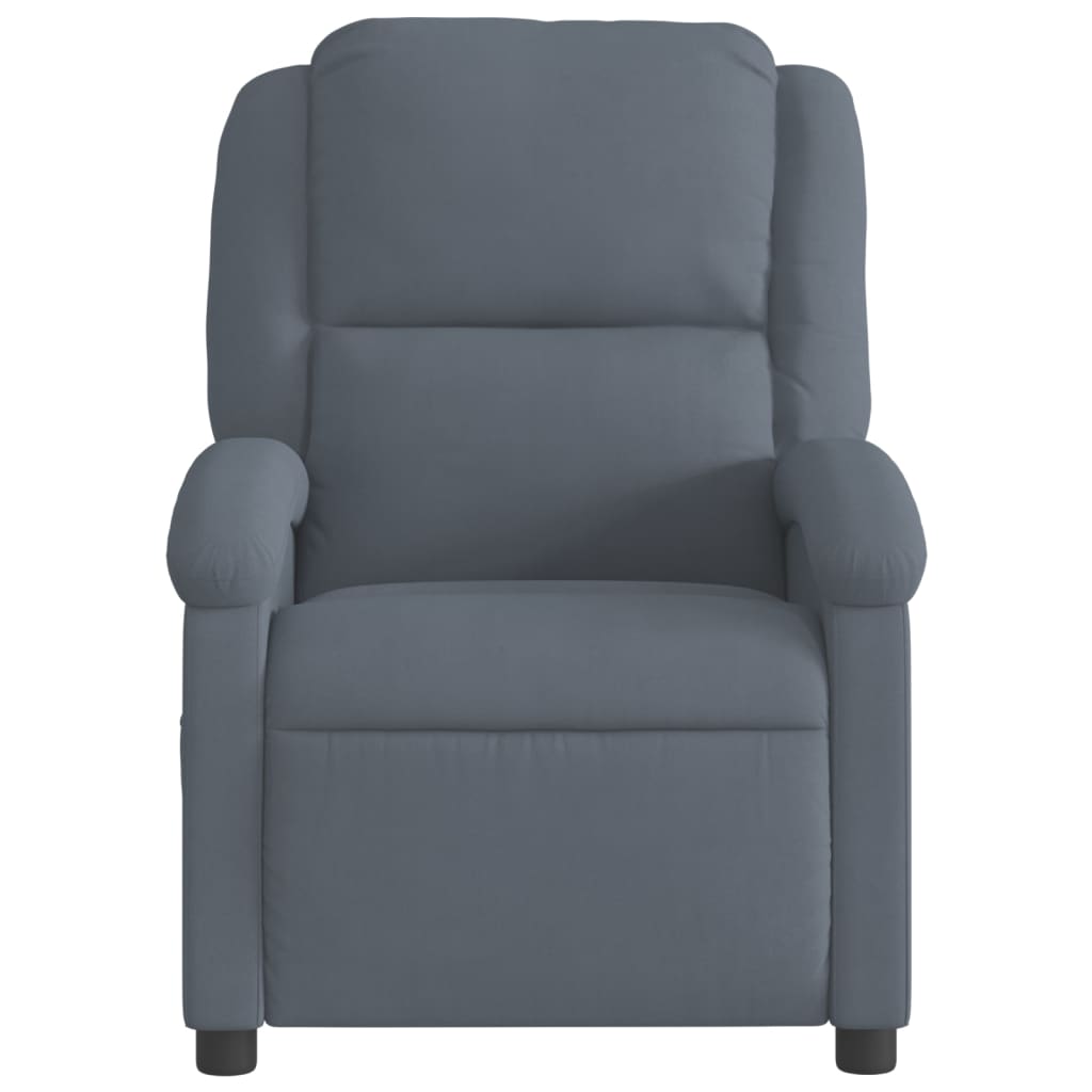 Fauteuil verstelbaar fluweel donkergrijs is nu te koop bij PeponiXL, paradijselijk wonen!