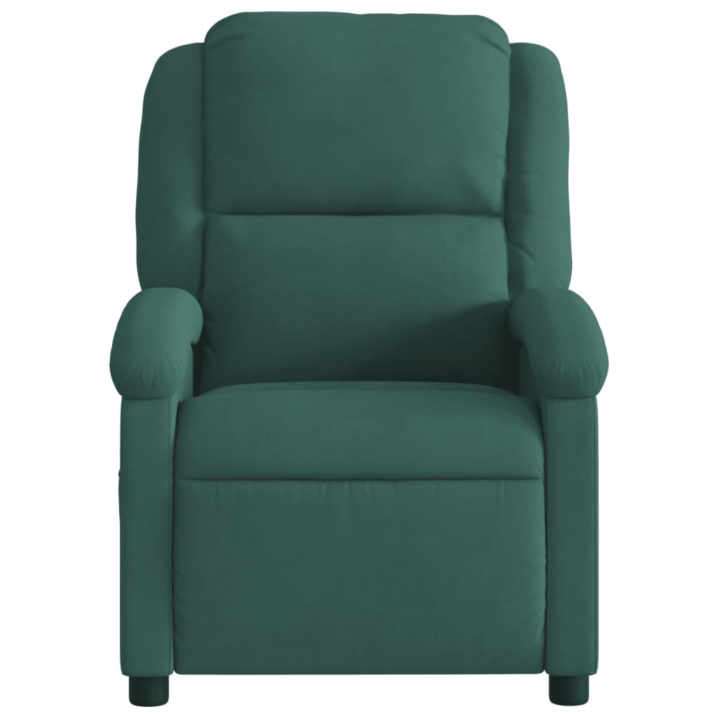 Fauteuil verstelbaar fluweel donkergroen is nu te koop bij PeponiXL, paradijselijk wonen!