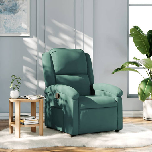 Fauteuil verstelbaar fluweel donkergroen is nu te koop bij PeponiXL, paradijselijk wonen!