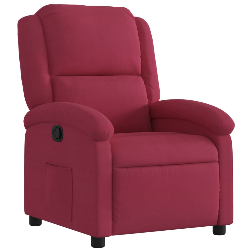 Fauteuil verstelbaar fluweel wijnrood is nu te koop bij PeponiXL, paradijselijk wonen!