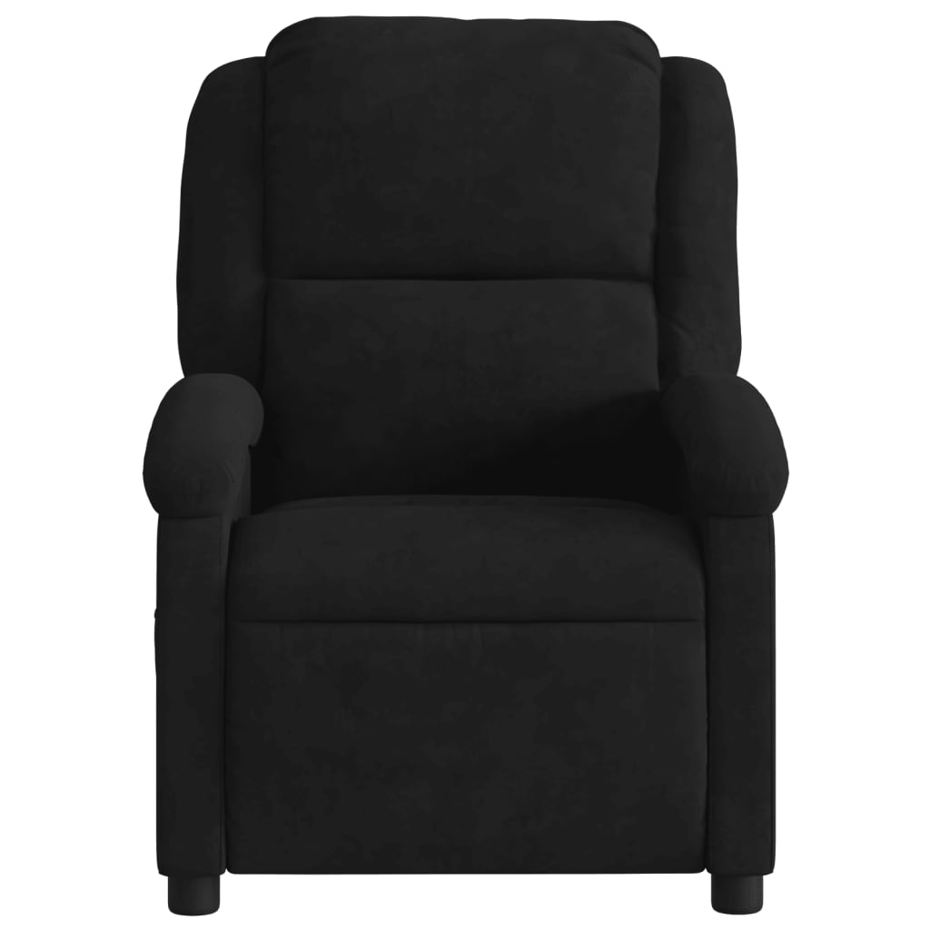 Fauteuil verstelbaar fluweel zwart is nu te koop bij PeponiXL, paradijselijk wonen!