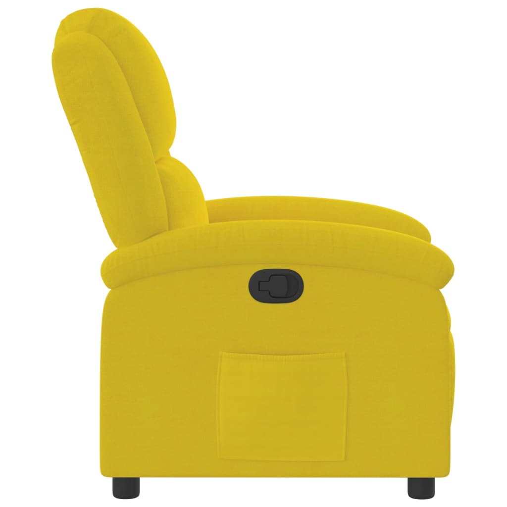 Fauteuil verstelbaar fluweel geel is nu te koop bij PeponiXL, paradijselijk wonen!