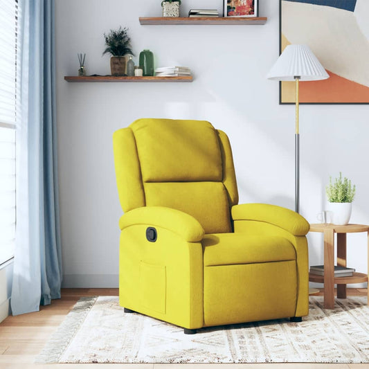 Fauteuil verstelbaar fluweel geel is nu te koop bij PeponiXL, paradijselijk wonen!