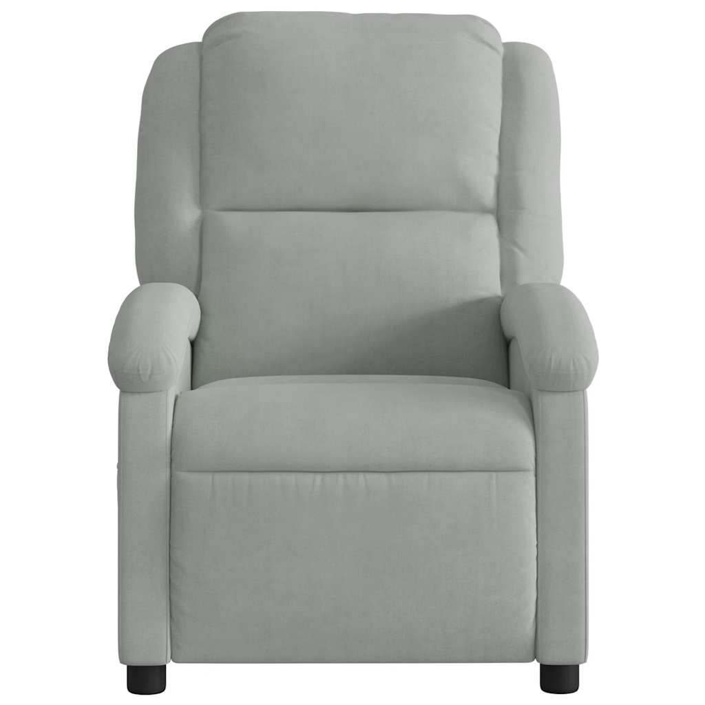 Massagestoel verstelbaar fluweel lichtgrijs is nu te koop bij PeponiXL, paradijselijk wonen!