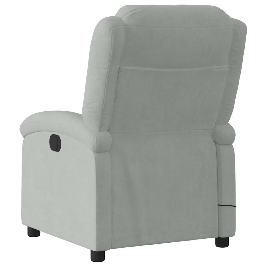 Massagestoel verstelbaar fluweel lichtgrijs is nu te koop bij PeponiXL, paradijselijk wonen!