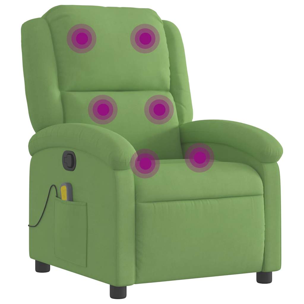 Massagestoel verstelbaar fluweel lichtgroen is nu te koop bij PeponiXL, paradijselijk wonen!