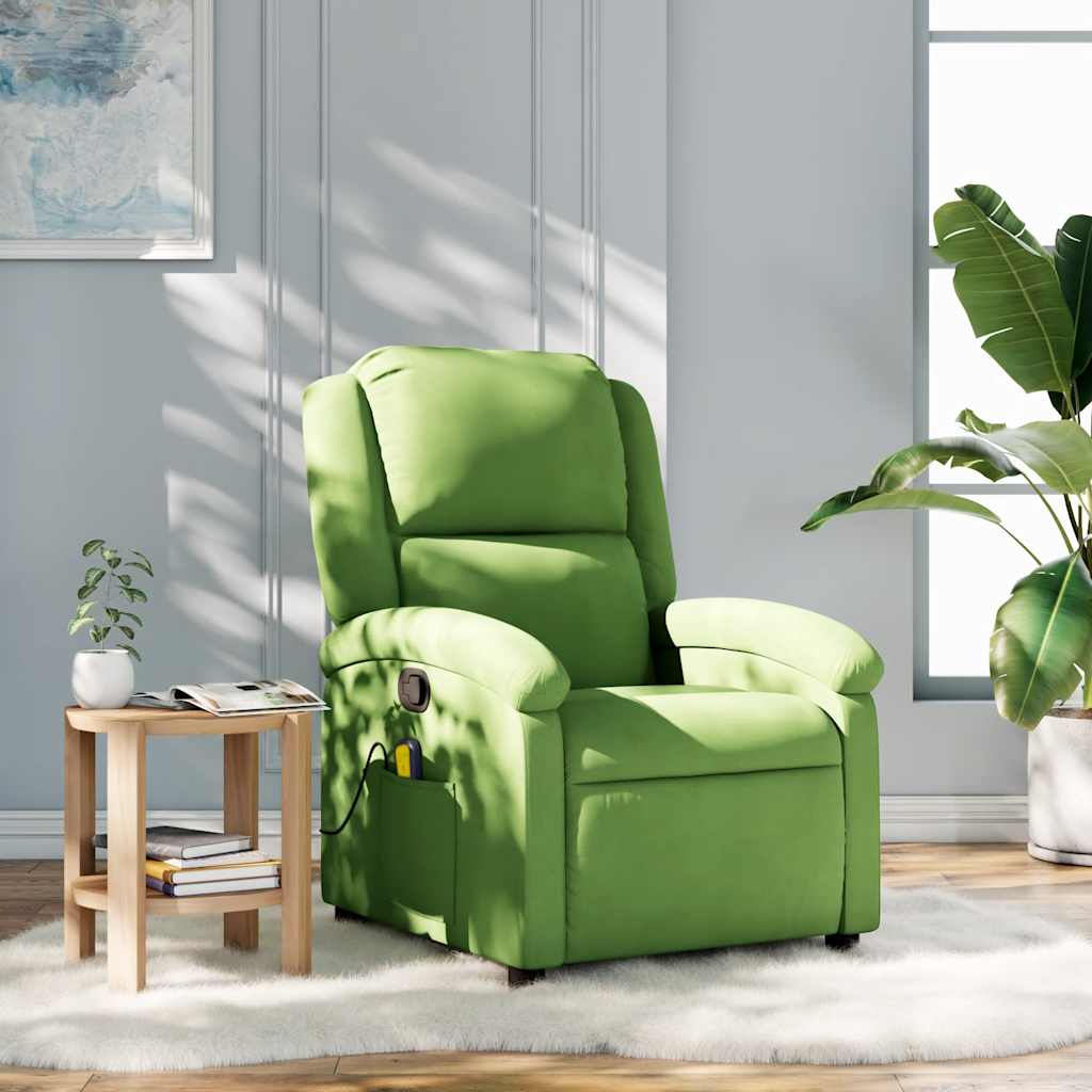 Massagestoel verstelbaar fluweel lichtgroen is nu te koop bij PeponiXL, paradijselijk wonen!
