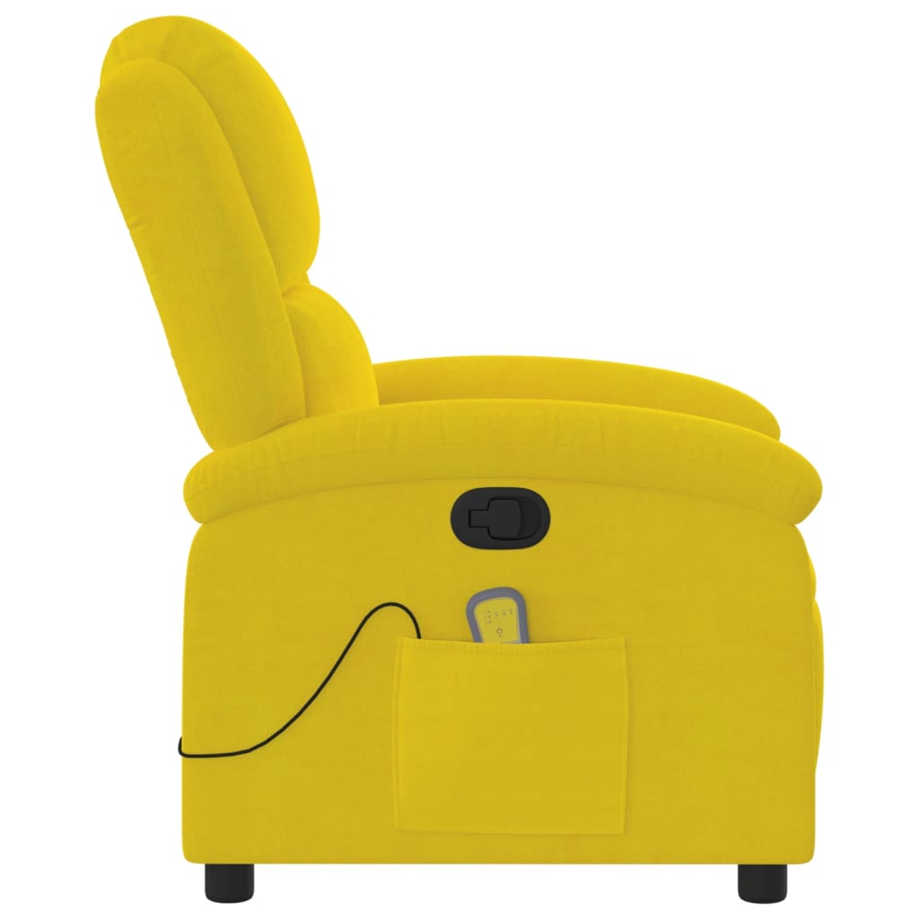 Massagestoel verstelbaar fluweel geel is nu te koop bij PeponiXL, paradijselijk wonen!