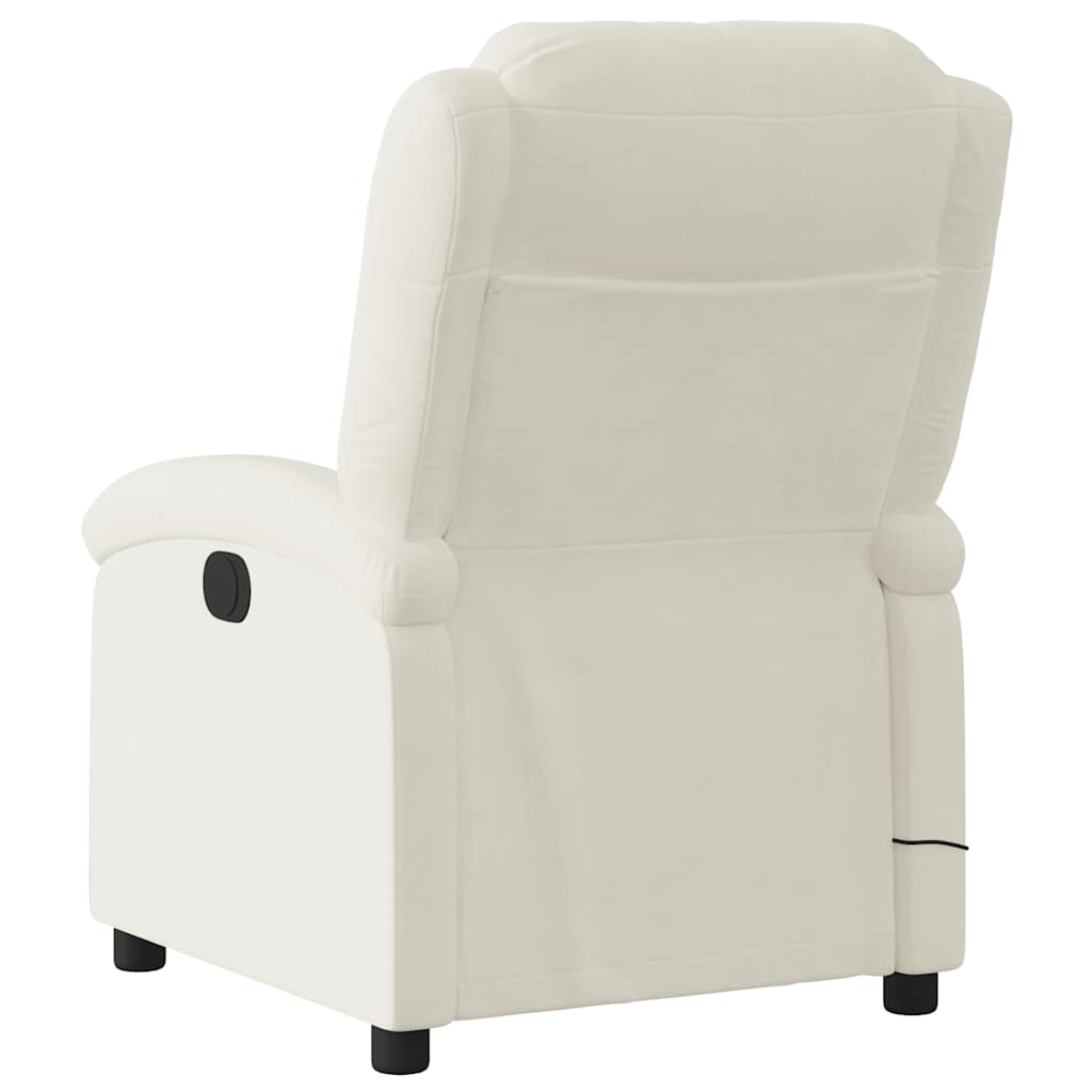 Massagestoel verstelbaar fluweel crèmekleurig is nu te koop bij PeponiXL, paradijselijk wonen!