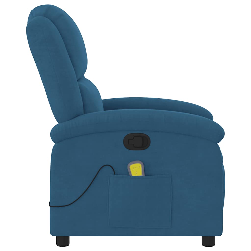 Massagestoel verstelbaar fluweel blauw is nu te koop bij PeponiXL, paradijselijk wonen!