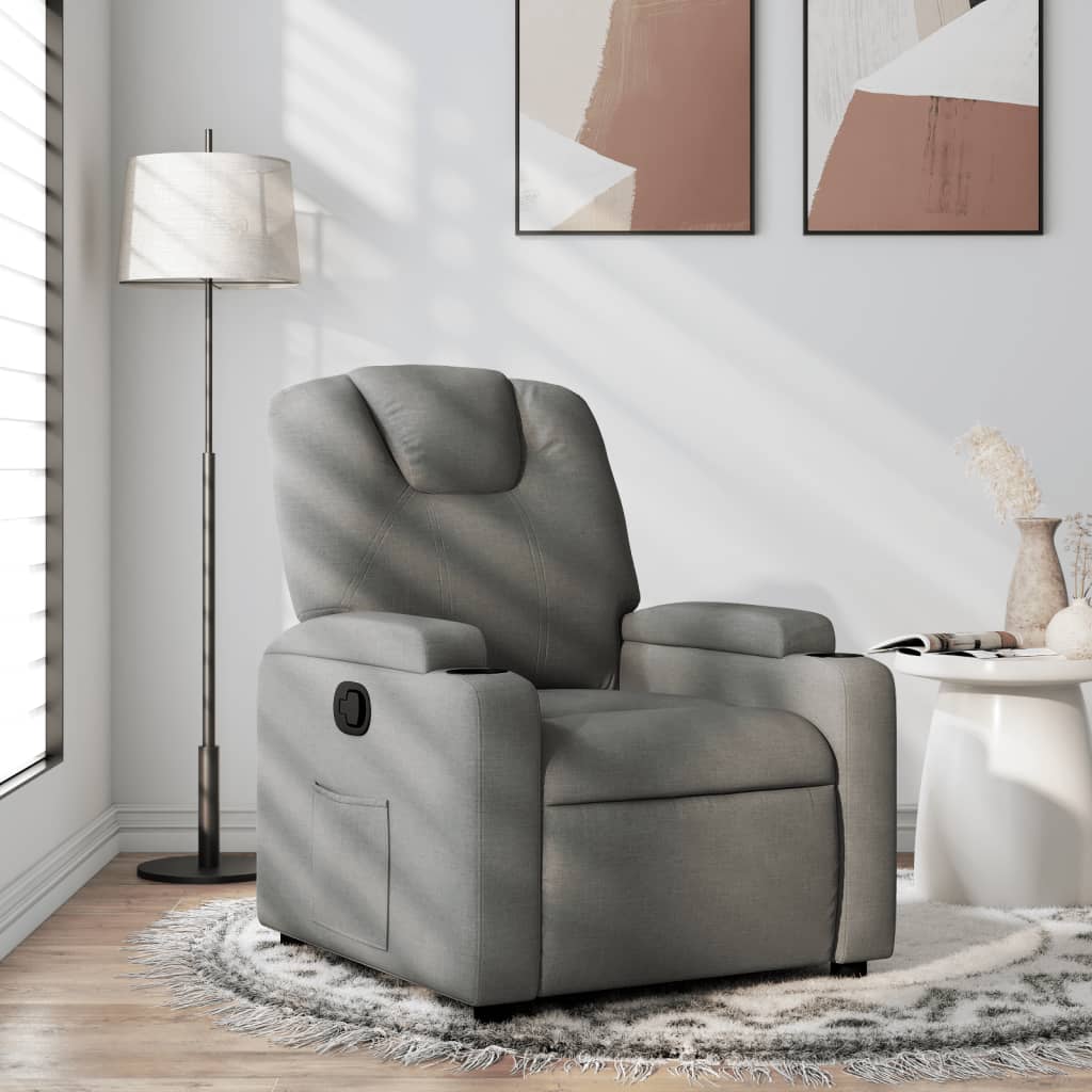 Relaxfauteuil Donkergrijze Stof is nu te koop bij PeponiXL, paradijselijk wonen!