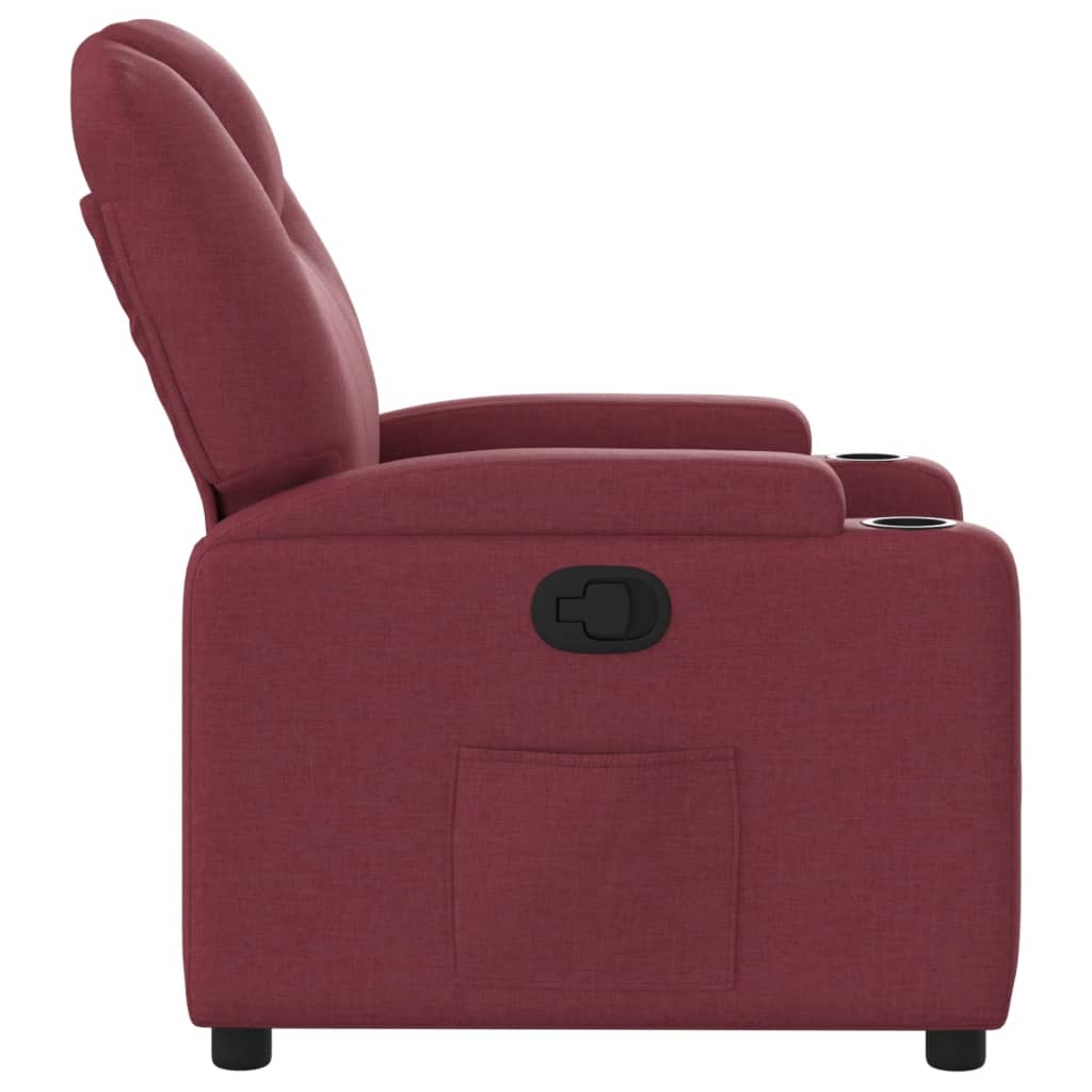 Fauteuil verstelbaar stof wijnrood is nu te koop bij PeponiXL, paradijselijk wonen!