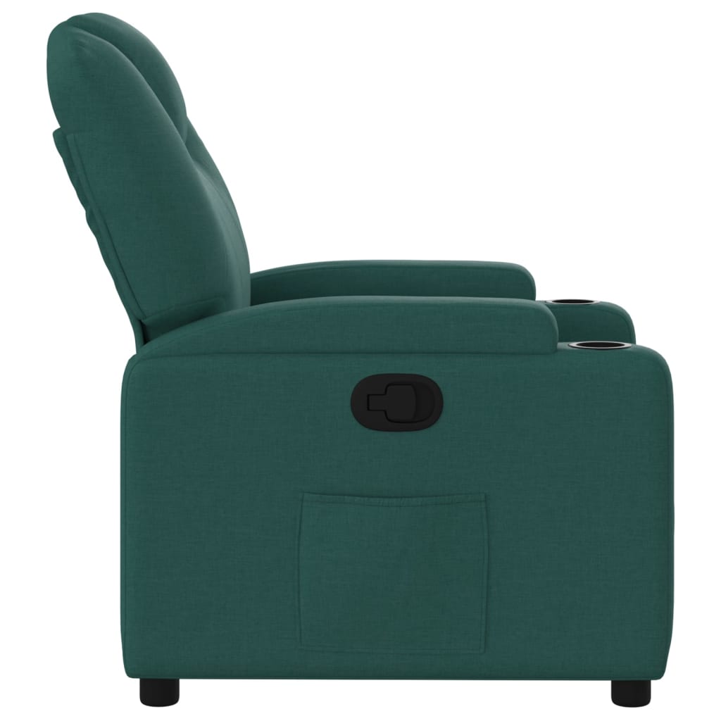 Fauteuil verstelbaar stof donkergroen is nu te koop bij PeponiXL, paradijselijk wonen!