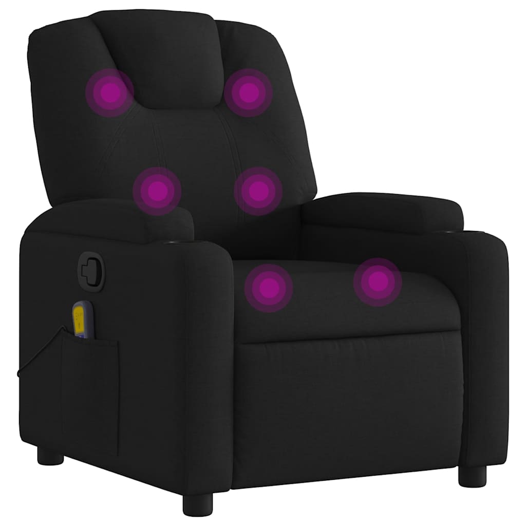 Massagestoel verstelbaar stof zwart is nu te koop bij PeponiXL, paradijselijk wonen!