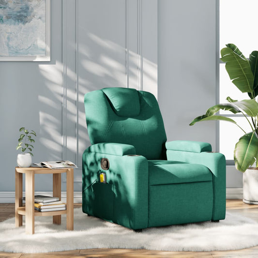 Massagestoel verstelbaar stof donkergroen is nu te koop bij PeponiXL, paradijselijk wonen!