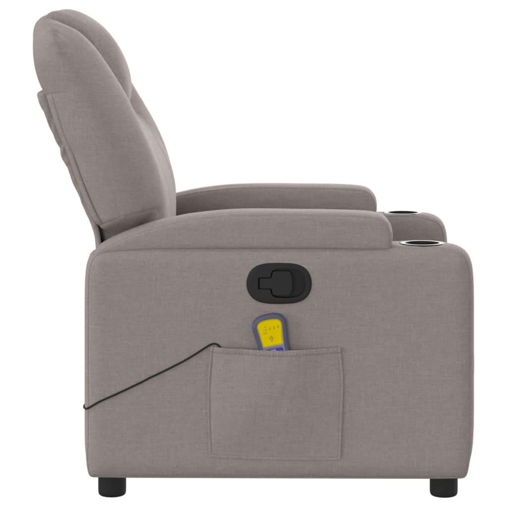 Massagestoel verstelbaar stof taupe is nu te koop bij PeponiXL, paradijselijk wonen!