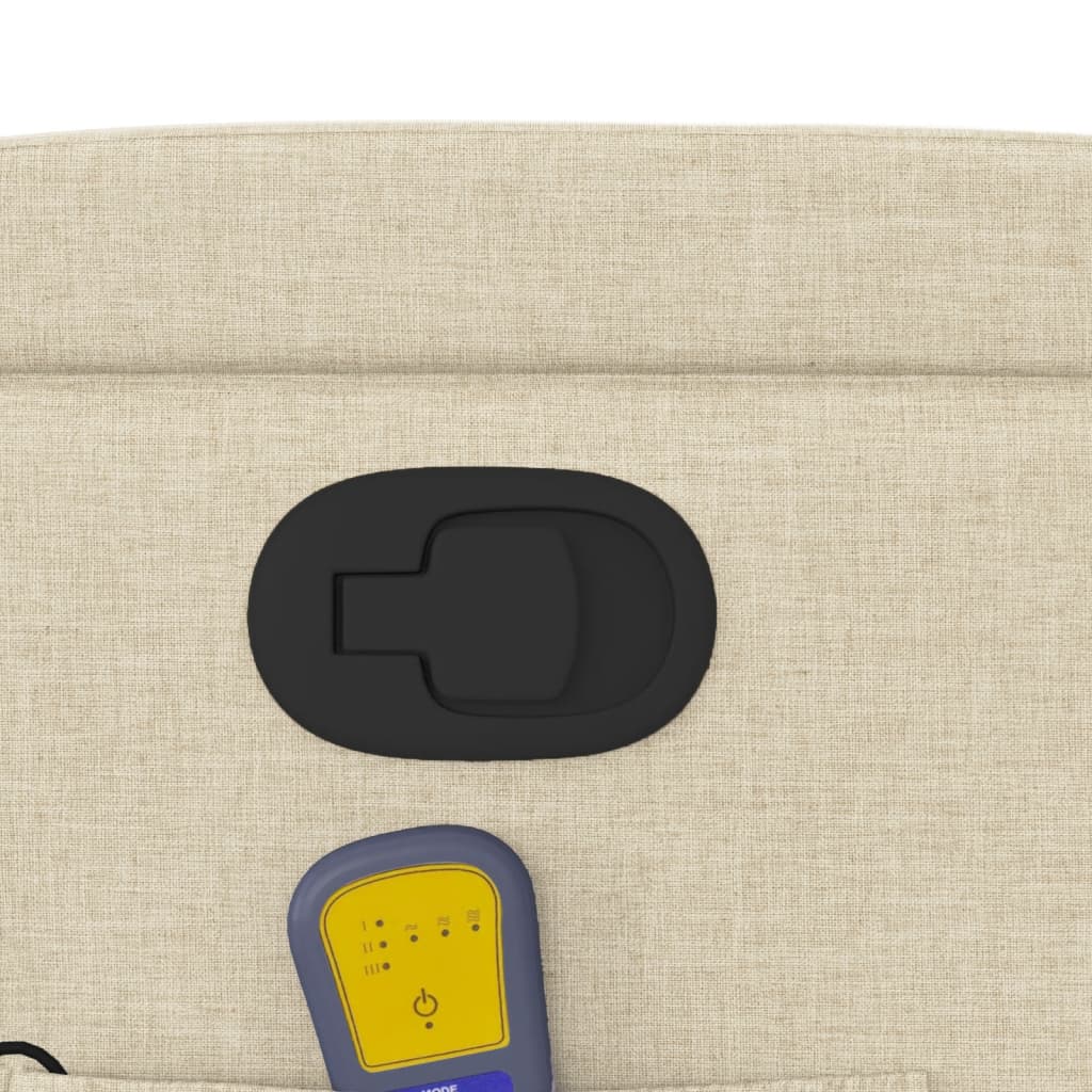 Massagestoel verstelbaar stof crèmekleurig is nu te koop bij PeponiXL, paradijselijk wonen!