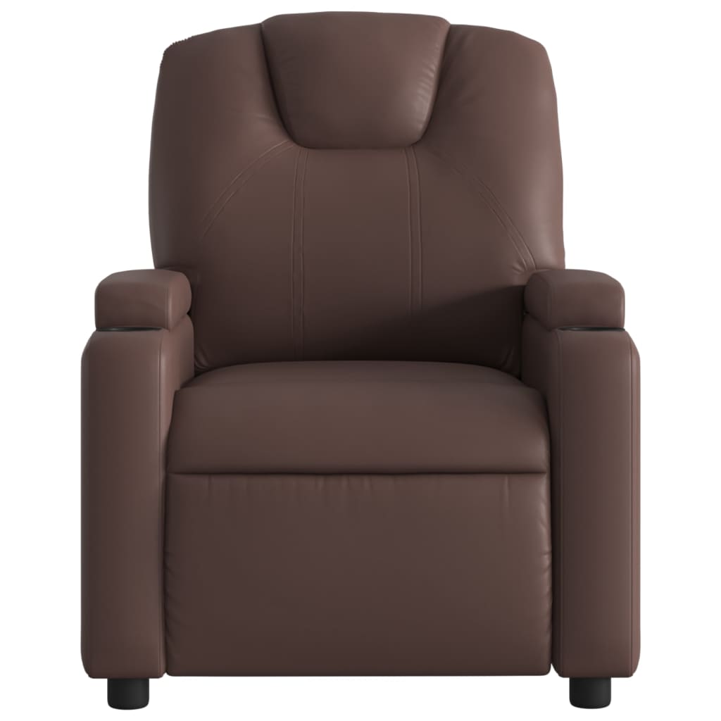 Fauteuil verstelbaar kunstleer bruin is nu te koop bij PeponiXL, paradijselijk wonen!