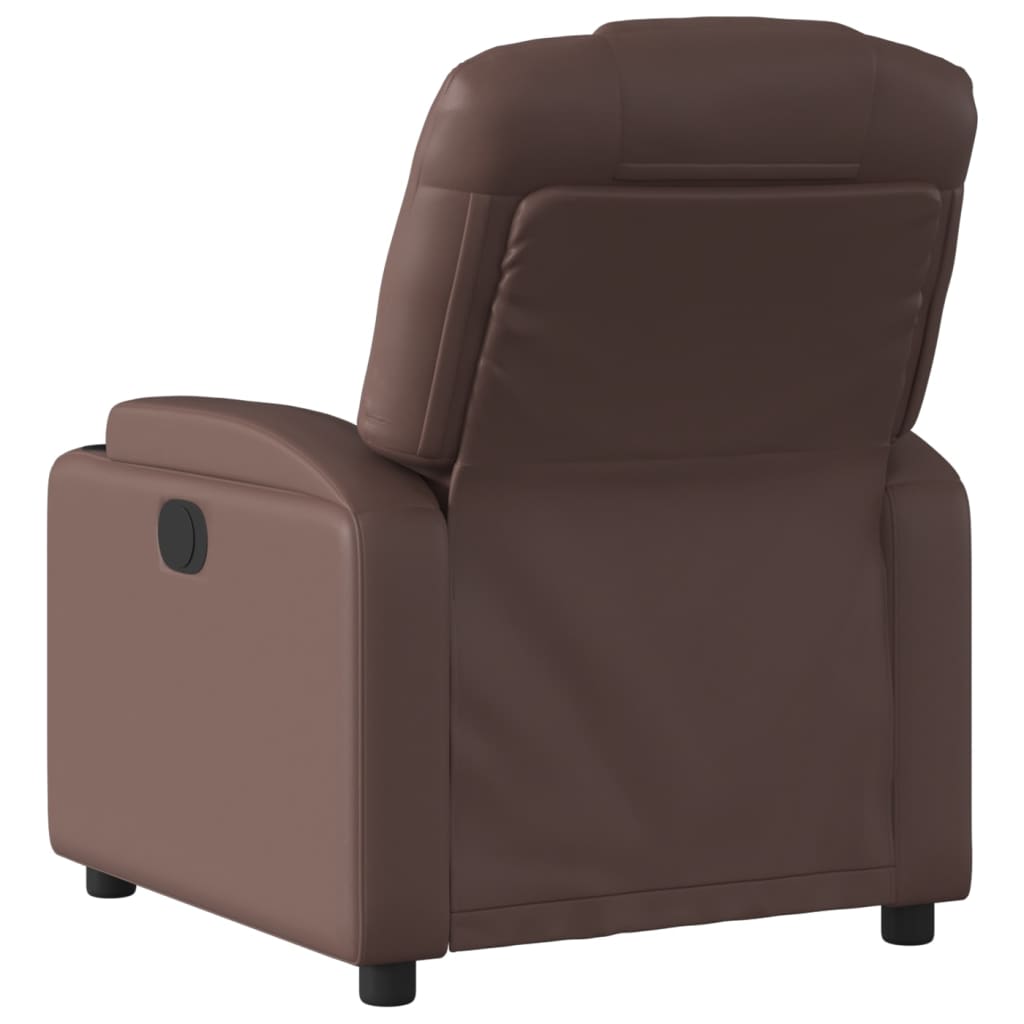 Fauteuil verstelbaar kunstleer bruin is nu te koop bij PeponiXL, paradijselijk wonen!