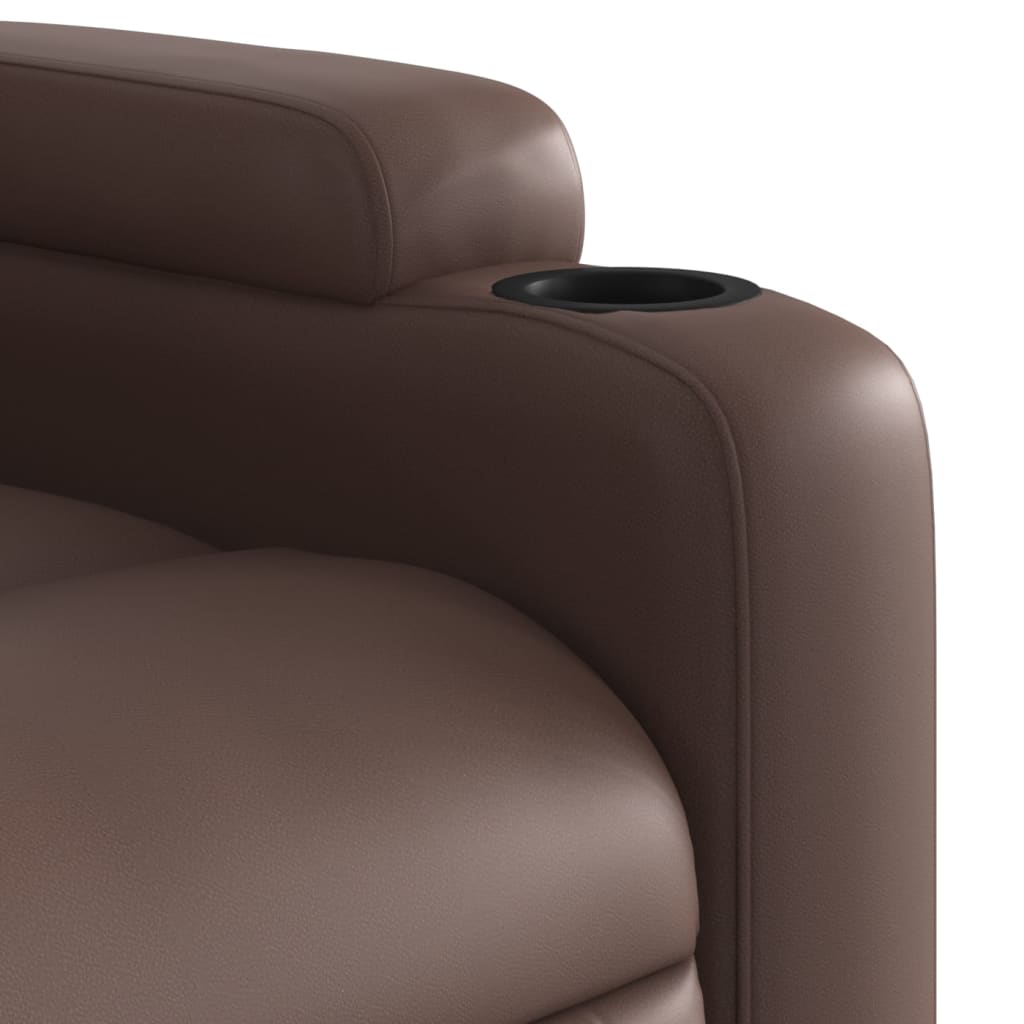 Fauteuil verstelbaar kunstleer bruin is nu te koop bij PeponiXL, paradijselijk wonen!