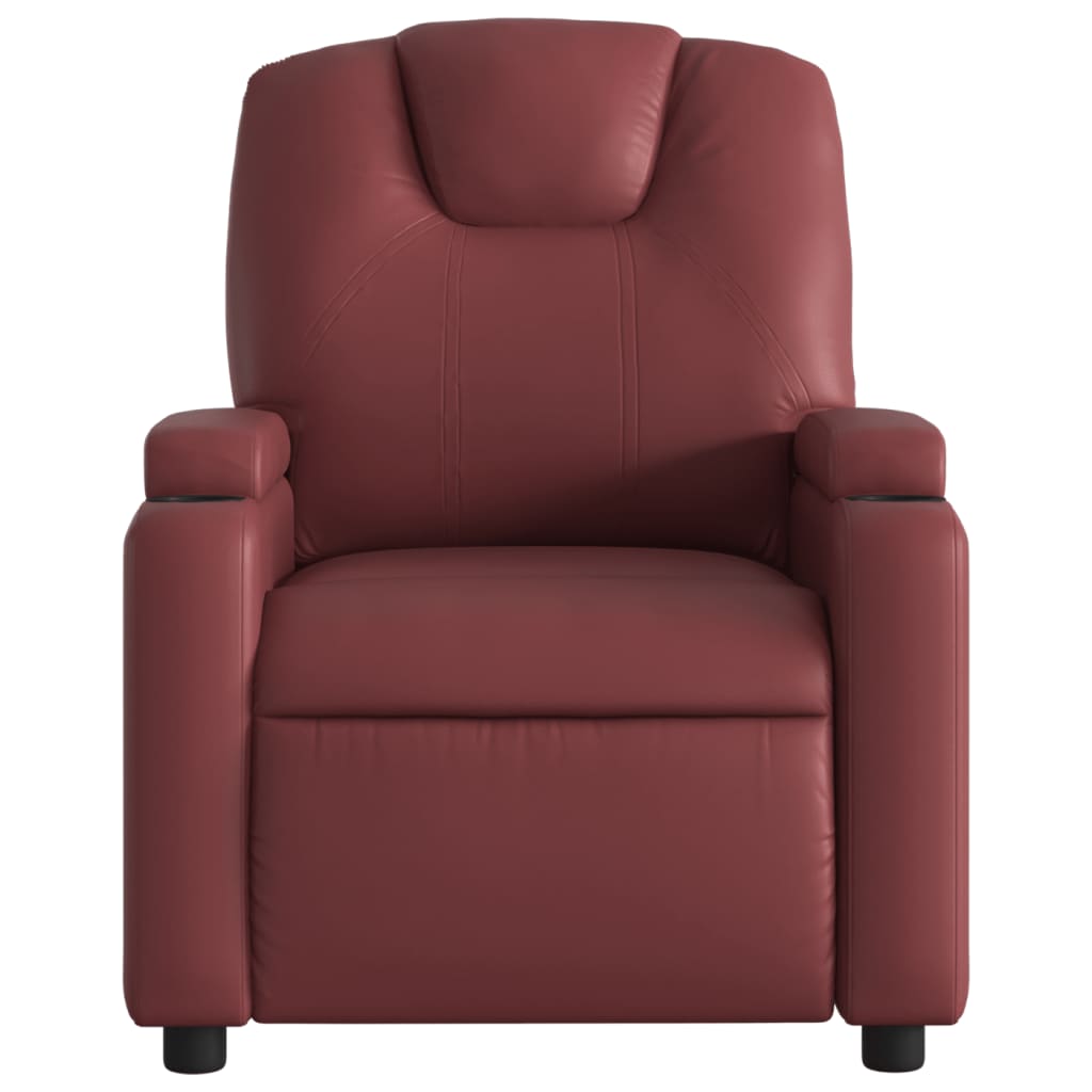 Fauteuil verstelbaar kunstleer wijnrood is nu te koop bij PeponiXL, paradijselijk wonen!