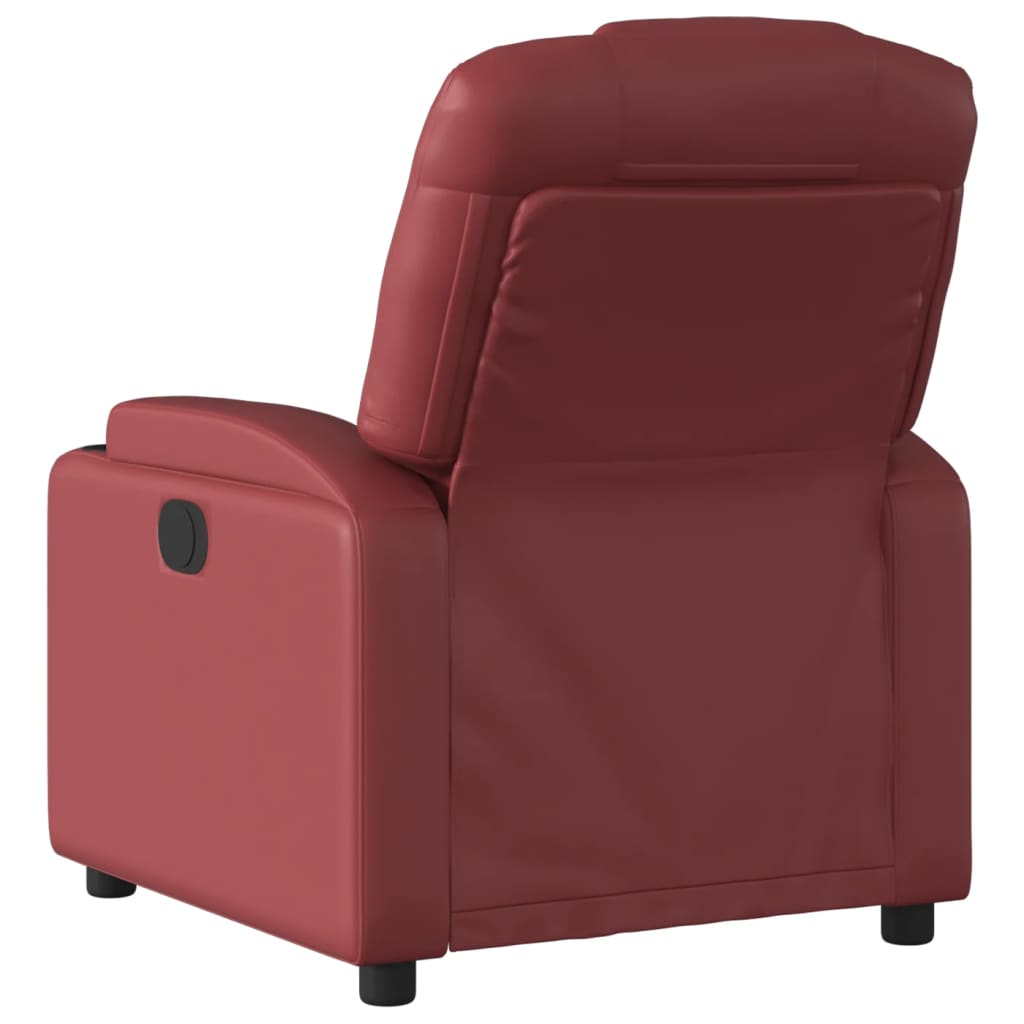 Fauteuil verstelbaar kunstleer wijnrood is nu te koop bij PeponiXL, paradijselijk wonen!