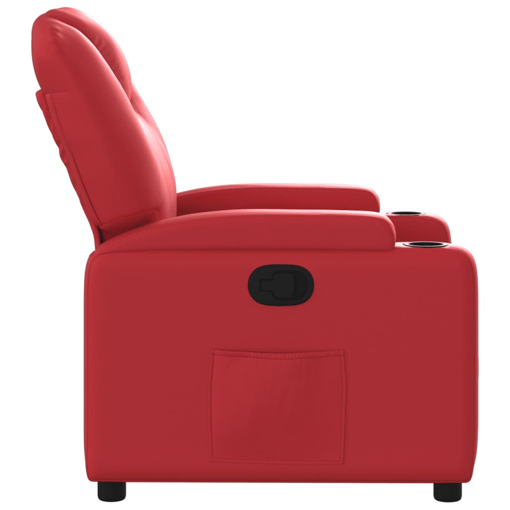 Fauteuil verstelbaar kunstleer rood is nu te koop bij PeponiXL, paradijselijk wonen!
