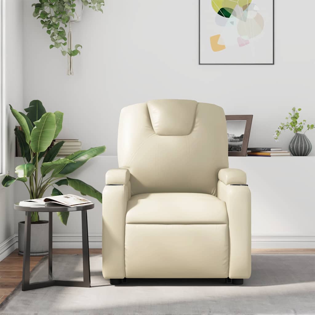 Massagestoel verstelbaar kunstleer crème is nu te koop bij PeponiXL, paradijselijk wonen!