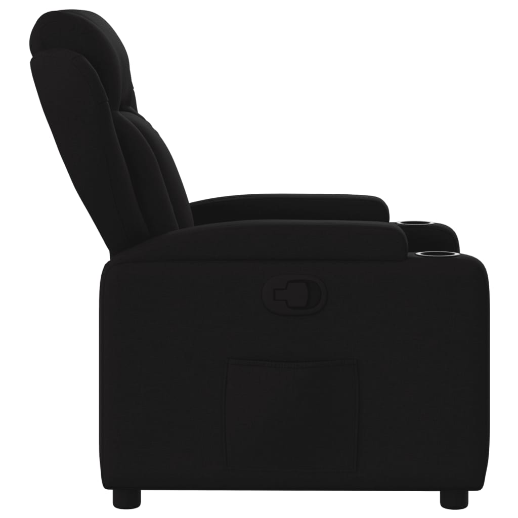 Fauteuil verstelbaar stof zwart is nu te koop bij PeponiXL, paradijselijk wonen!