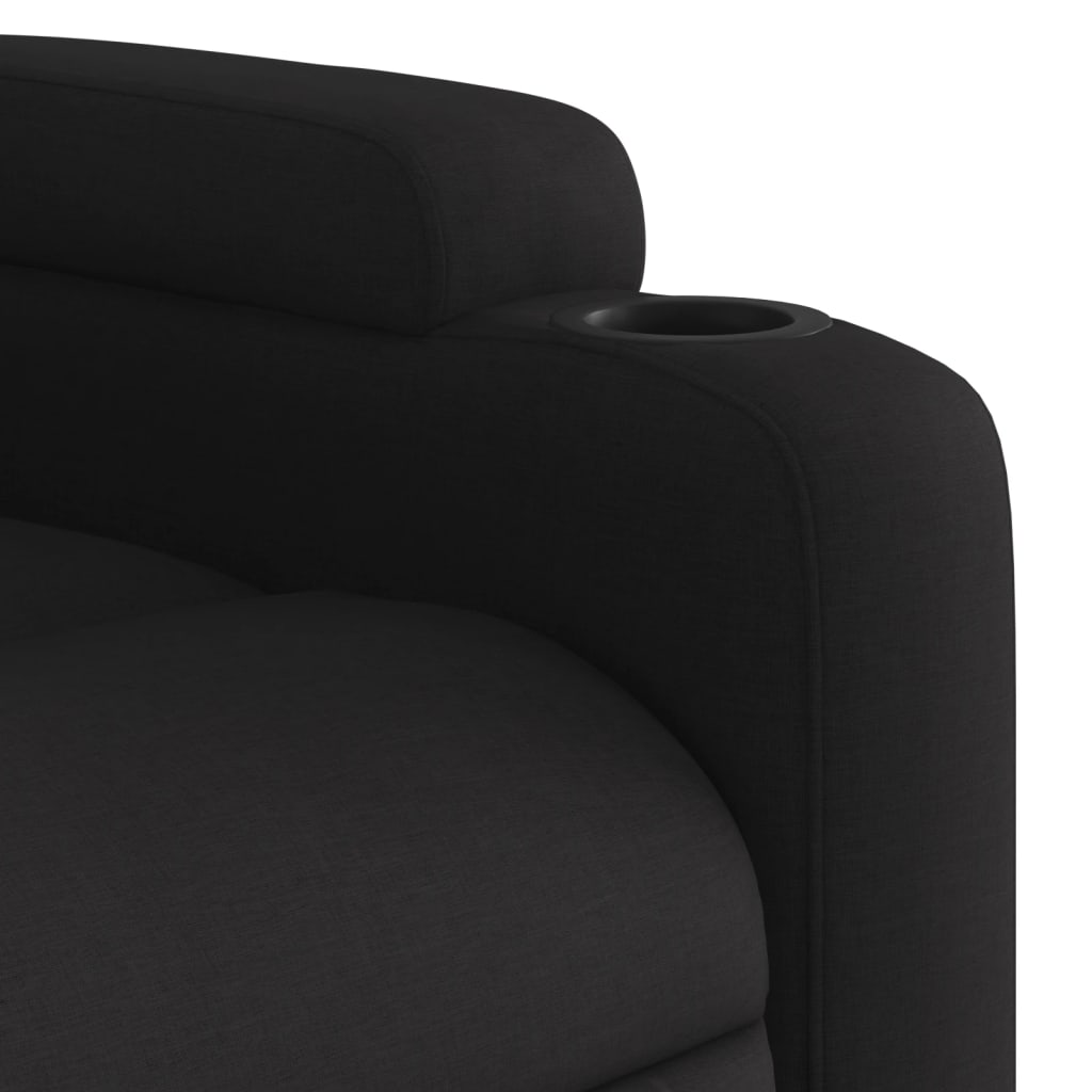 Fauteuil verstelbaar stof zwart is nu te koop bij PeponiXL, paradijselijk wonen!