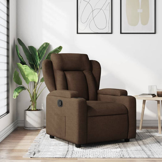 Fauteuil verstelbaar stof bruin is nu te koop bij PeponiXL, paradijselijk wonen!