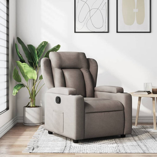 Fauteuil verstelbaar stof taupe is nu te koop bij PeponiXL, paradijselijk wonen!