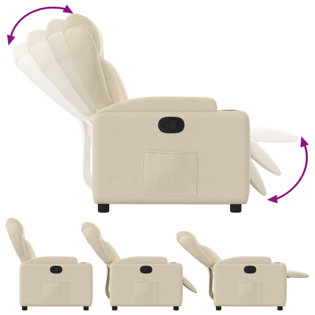 Relaxfauteuil Crème Stof is nu te koop bij PeponiXL, paradijselijk wonen!