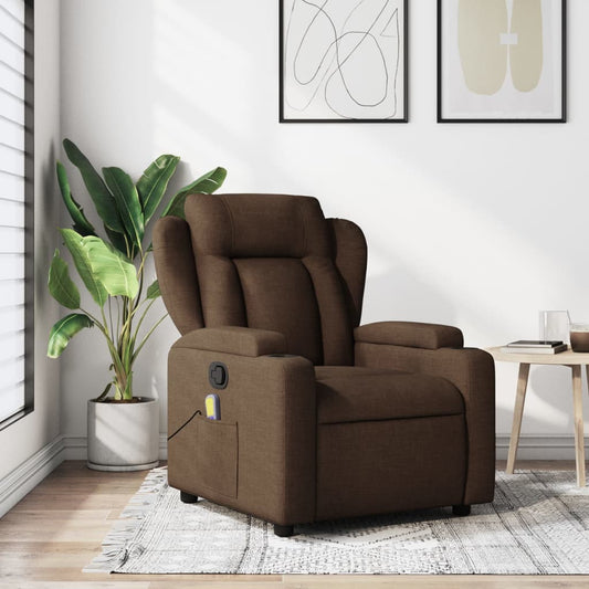 Massagestoel verstelbaar stof bruin is nu te koop bij PeponiXL, paradijselijk wonen!
