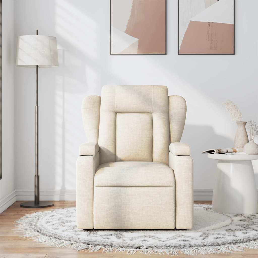 Massagestoel verstelbaar stof crèmekleurig is nu te koop bij PeponiXL, paradijselijk wonen!
