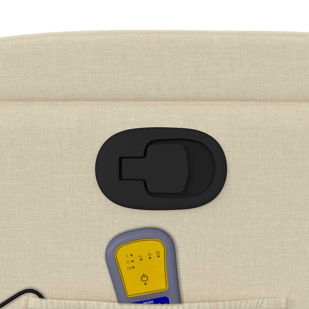 Massagestoel verstelbaar stof crèmekleurig is nu te koop bij PeponiXL, paradijselijk wonen!